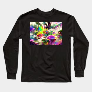 Color Globs | Rainbow Cliff Long Sleeve T-Shirt